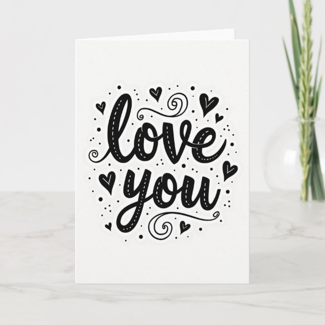 Cartão Simples de Amor com Pontos (Frente)