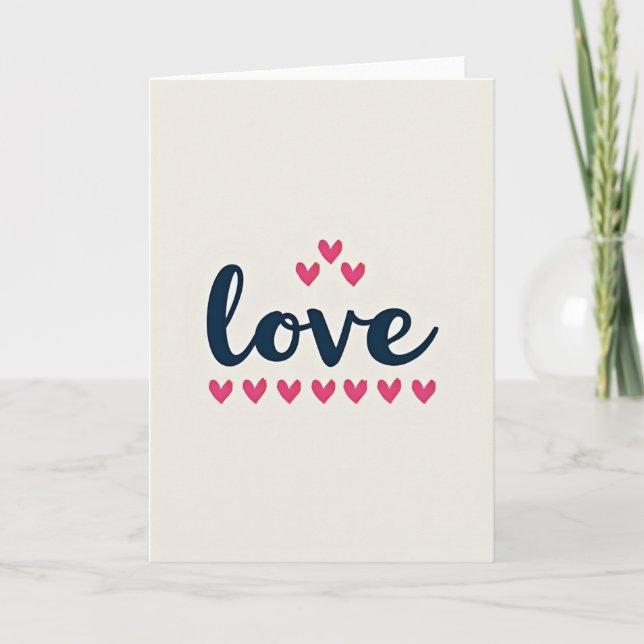 Cartão Simples de Amor Doce (Frente)