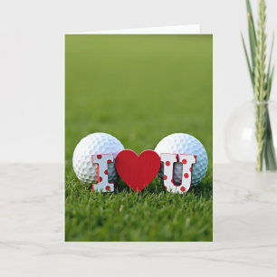 Cartão Simples de Amor pelo Golfe