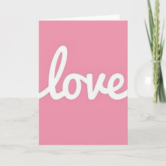 Cartão Simples de Amor Rosa (Frente)