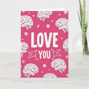 Cartão Simples de Amor Você Cérebro