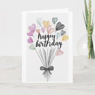 Cartão simples de aniversário feliz