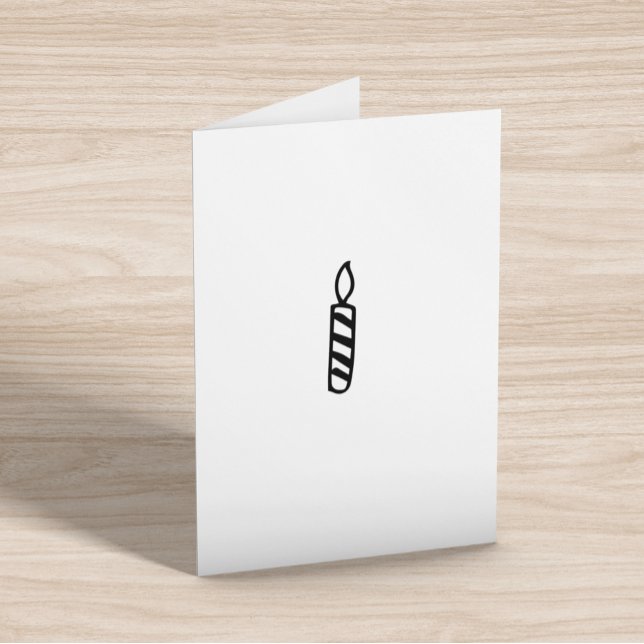 Cartão Simples de Aniversário Personalizado por Vela (Criador carregado)