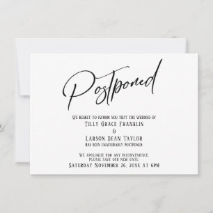 Cartão Simples de Casamento Pós-Postagem Elegant
