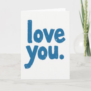 Cartão Simples de 'Eu Te Amo' com Textura