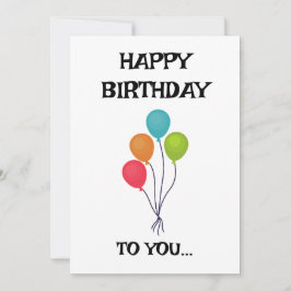 Cartão Simples de Feliz Aniversário