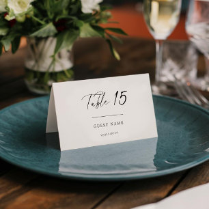 Cartão Simples De Local De Casamento Com Menu E Op