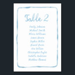 Cartão Simples De Luz Azul Sentada<br><div class="desc">Encantando Cartões de Gráfico de Bancos Personalizados com Números de Tabela! Cada placa apresenta um quadro azul claro, branco e desenhado à mão, sobre um fundo branco nítido, adornado com uma "mesa" manuscrita original e uma lista de nomes personalizados. O que torna estas cartas verdadeiramente mágicas é o seu design...</div>