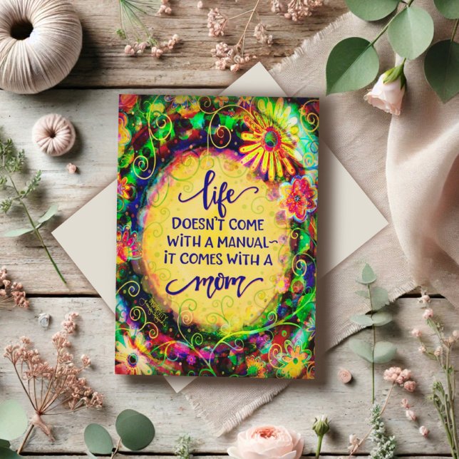 Cartão Simples e Elegante Mãe Engraçado Citação do Dia da (Criador carregado)