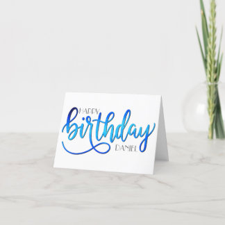 Cartão Simples e Moderno - Mão Personalizada - Aniversári