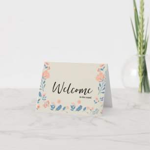 Cartão Simples e Personalizado Elegante Bem-vindo à equip