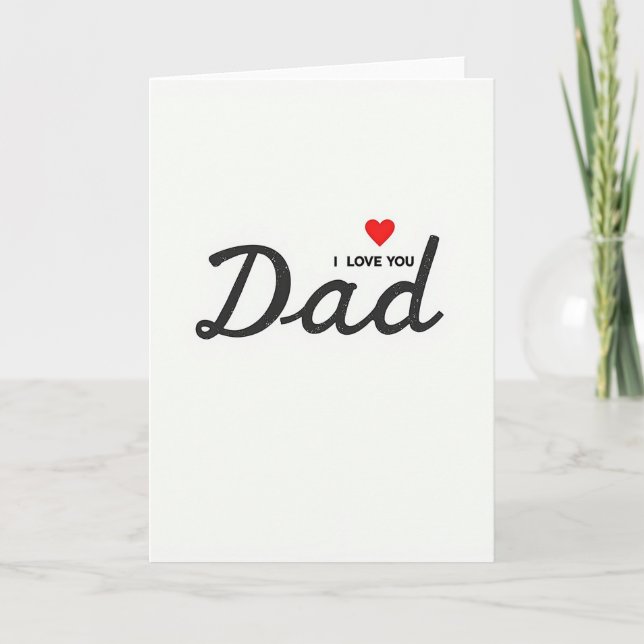 Cartão Simples Eu Amo Você Papai (Frente)