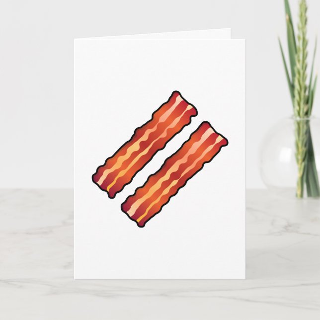 Cartão Simples Eu Te Amo Mais Que Bacon (Frente)