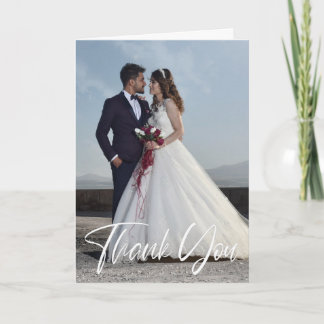 Cartão Simples Fotografia de Casamento Adicione Seu Agrad