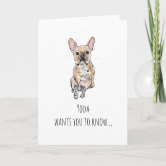 Cartão Simples francês, Fawn French Bulldog Dia da Mãe