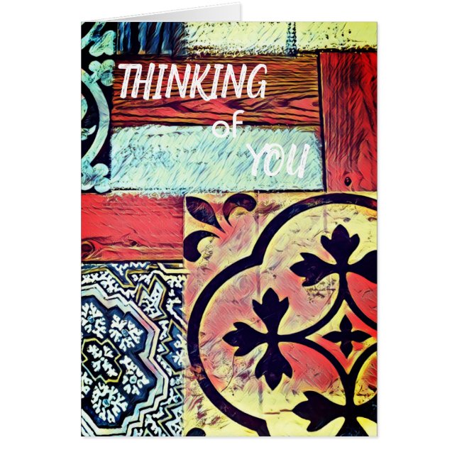 Cartão Simples pensar em sua saudação (Frente)