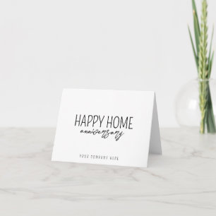 Cartão Simples Saudação de Aniversário de Cliente em Casa