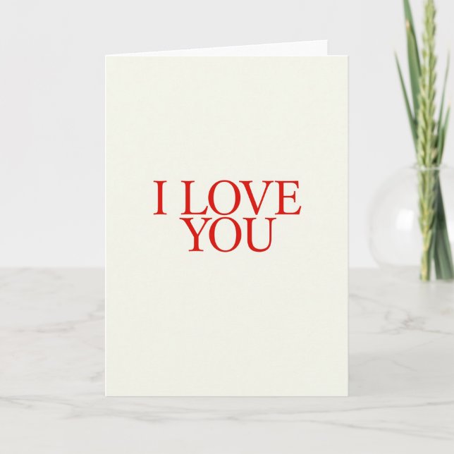 Cartão Simples Serif 'Eu Te Amo' (Frente)