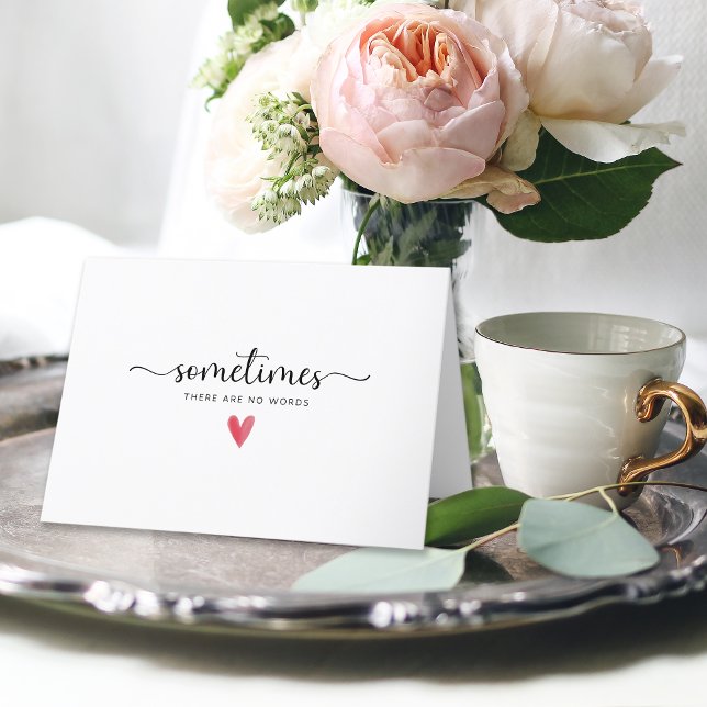 Cartão Simples simpatia pelo coração Pensando em você (Criador carregado)