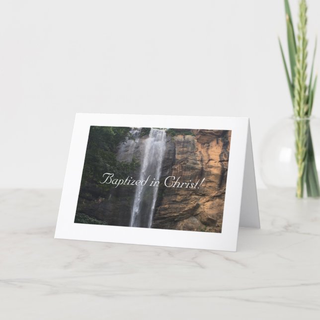 Cartão Simplesmente Puro e Cristão, Batizado em Cristo, C (Frente)