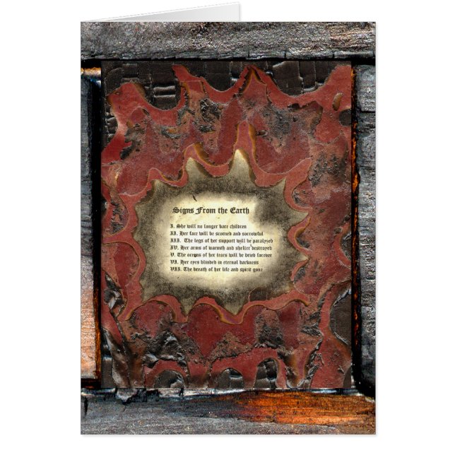 Cartão Sinais Da Terra (Frente)