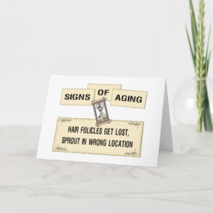 Cartão Sinais de Envelhecimento - Cabelo