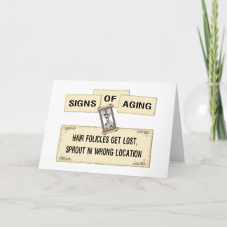 Cartão Sinais de Envelhecimento - Cabelo