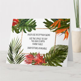 Cartão Sinais de Recepção de casamento de uso múltiplo pa