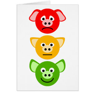 Cartão Sinais do porco