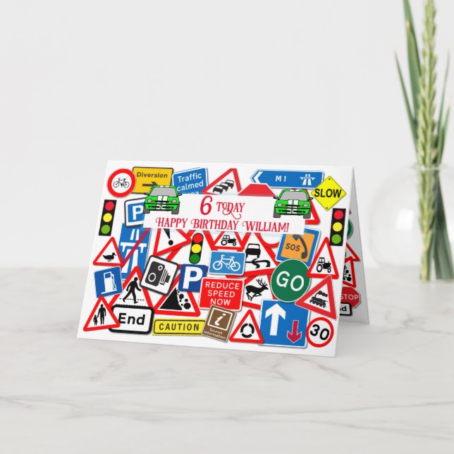 Cartão Sinal Colorido Rodoviário Aniversário das Crianças (Frente)