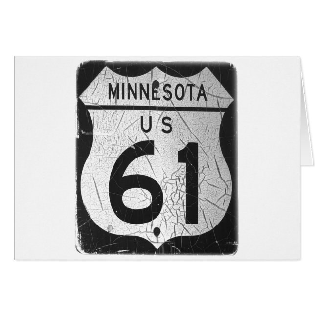 Cartão Sinal da Estrada 61 Antiga (Frente Horizontal)