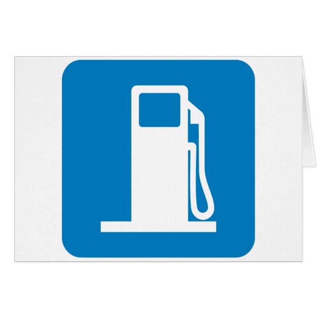 Cartão Sinal da estrada do posto de gasolina (Frente Horizontal)