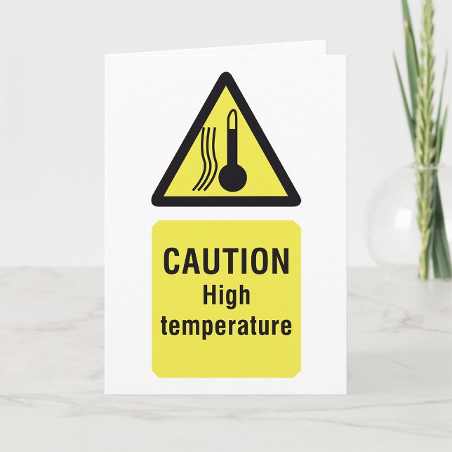 Cartão Sinal de Alerta de Alta Temperatura (Criador carregado)