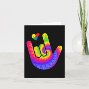 Cartão Sinal de Amo de linguagem Autismo Atenção Coração