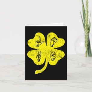 Cartão Sinal de Amor em Língua de Sinais ASL Dia de São P