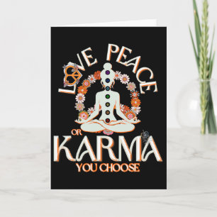 Cartão Sinal de Amor Paz Karma Feminino Divino Yang Yoga
