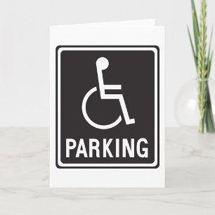 Cartão Sinal de Estacionamento Acessível Símbolo de Cadei