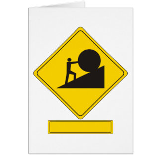 Cartão Sinal de estrada de Sisyphus