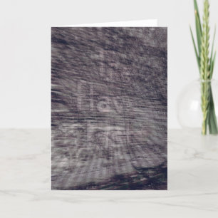 Cartão Sinal de fantasma abstrato no edifício do tijolo