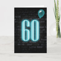 Sinal de Neon de 60º aniversário em Brick