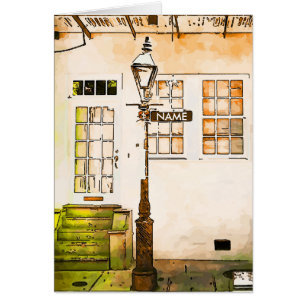 Cartão Sinal de Nova Orleans Street, nome de edição