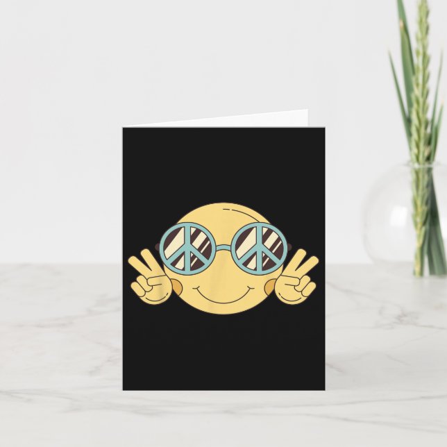 Cartão Sinal de Paz Amor 60 anos 70 Groovy Hippie Costume (Frente)