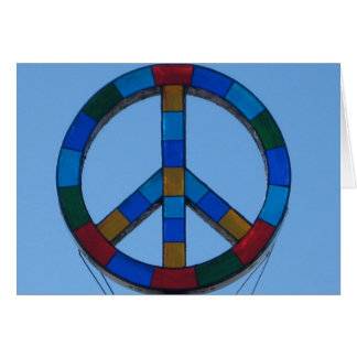 Cartão Sinal de paz da praia do oceano