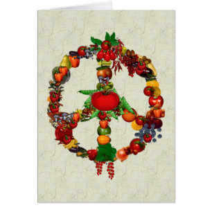 Cartão Sinal de paz de Vegie