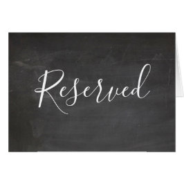 Cartão Sinal de quadro-negro reservado. Casamento cinza m