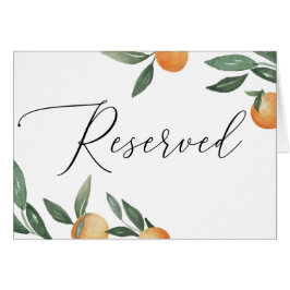 Cartão Sinal de Reserva de Casamento com Citrino | Laranj