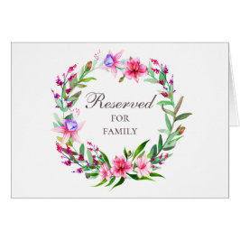 Cartão Sinal de reserva de casamento floral tropical aqua
