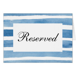 Cartão Sinal de reserva de casamento náutico azul aquarel
