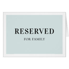 Cartão Sinal de reserva simples azul. Casamento clássico
