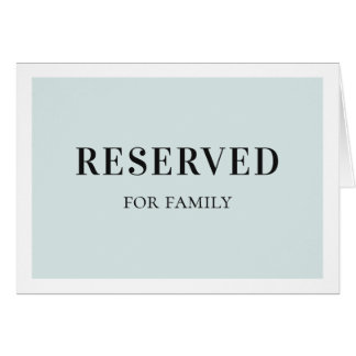 Cartão Sinal de reserva simples azul. Casamento clássico